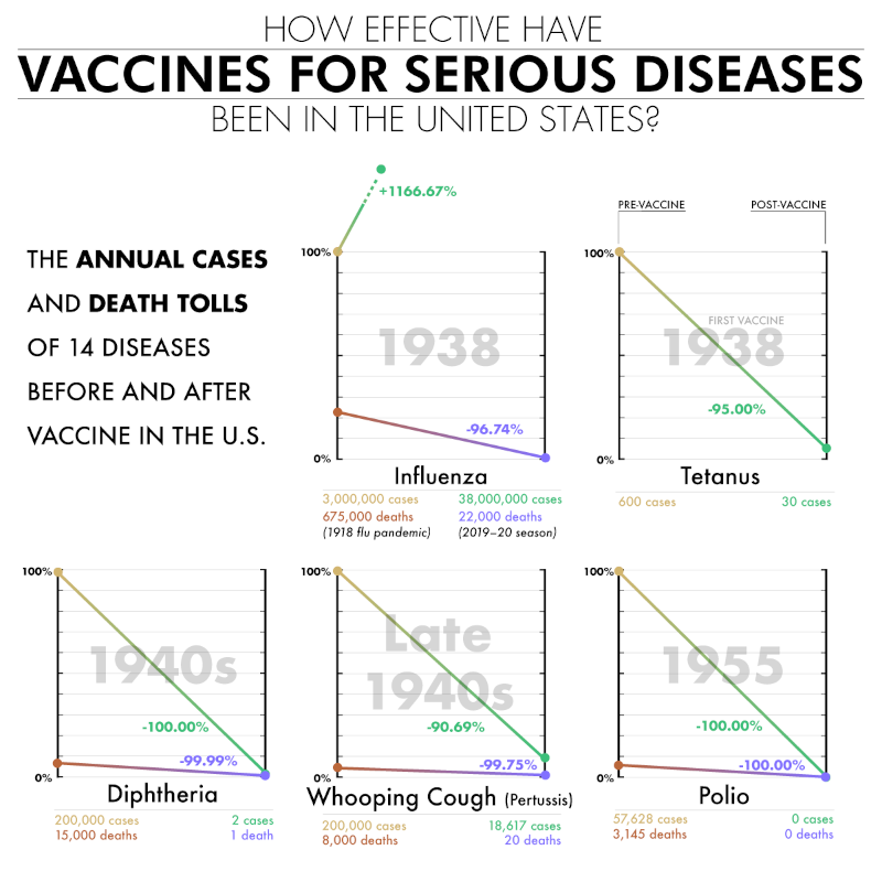Serious Disease Vaccine Statistics in the United States