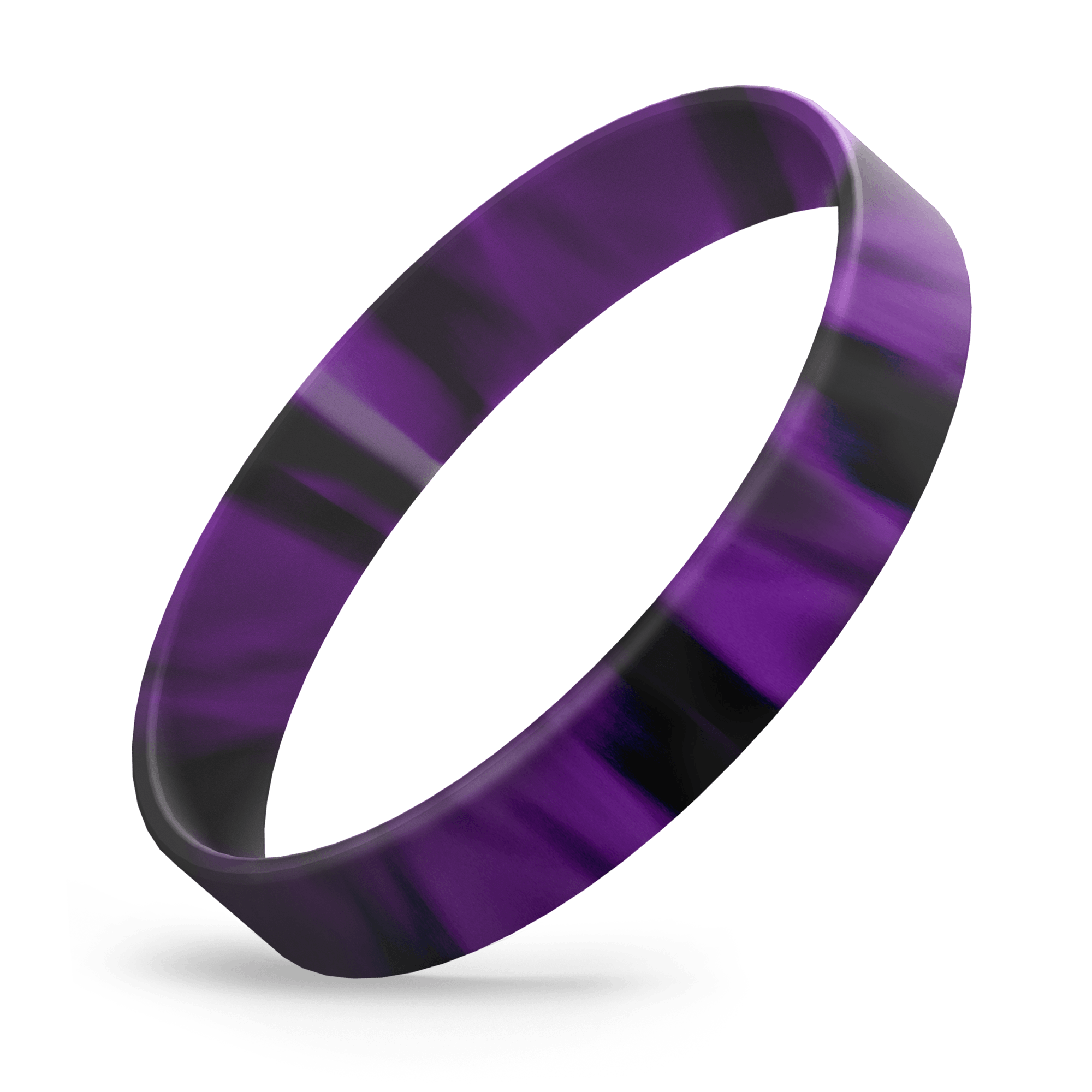 Embossed Printed 1/2 (Black / Purple Swirl)