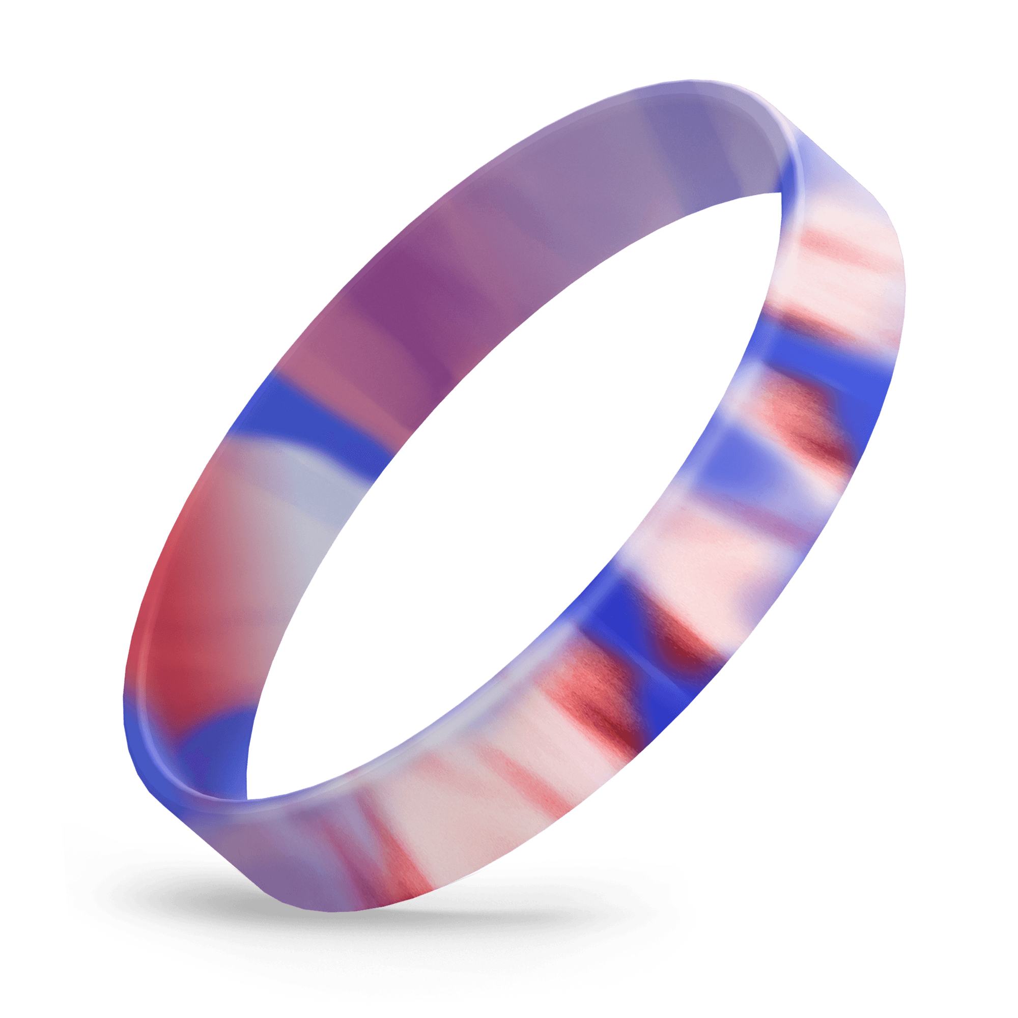 Ink Injected 1/2 inch (Red / Reflex Blue / White Swirl)
