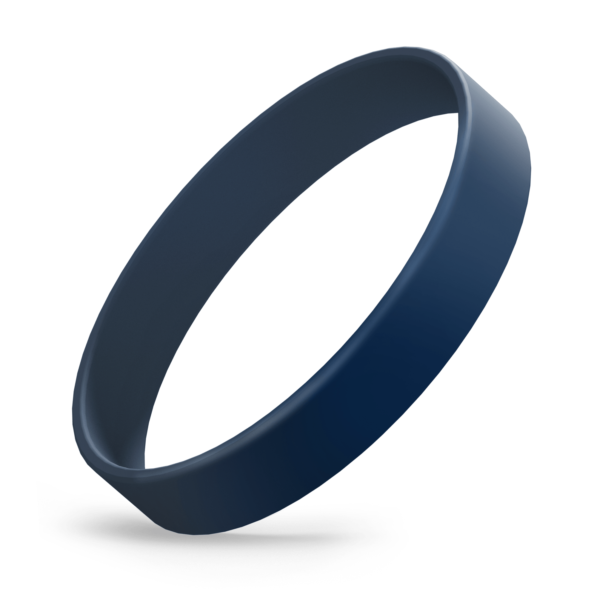 Custom Ink Injected (Navy Blue) Silicone Wristbands - Rubber Bracelets by Wristband Resources