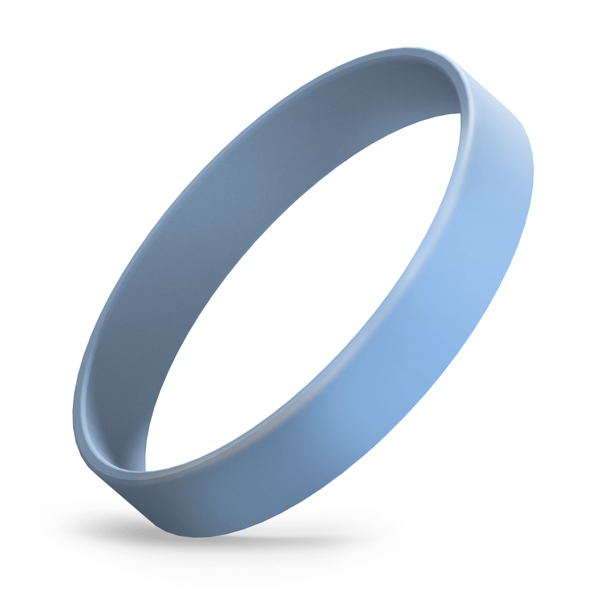 Custom Printed (Cornflower Blue) Silicone Wristbands - Rubber Bracelets