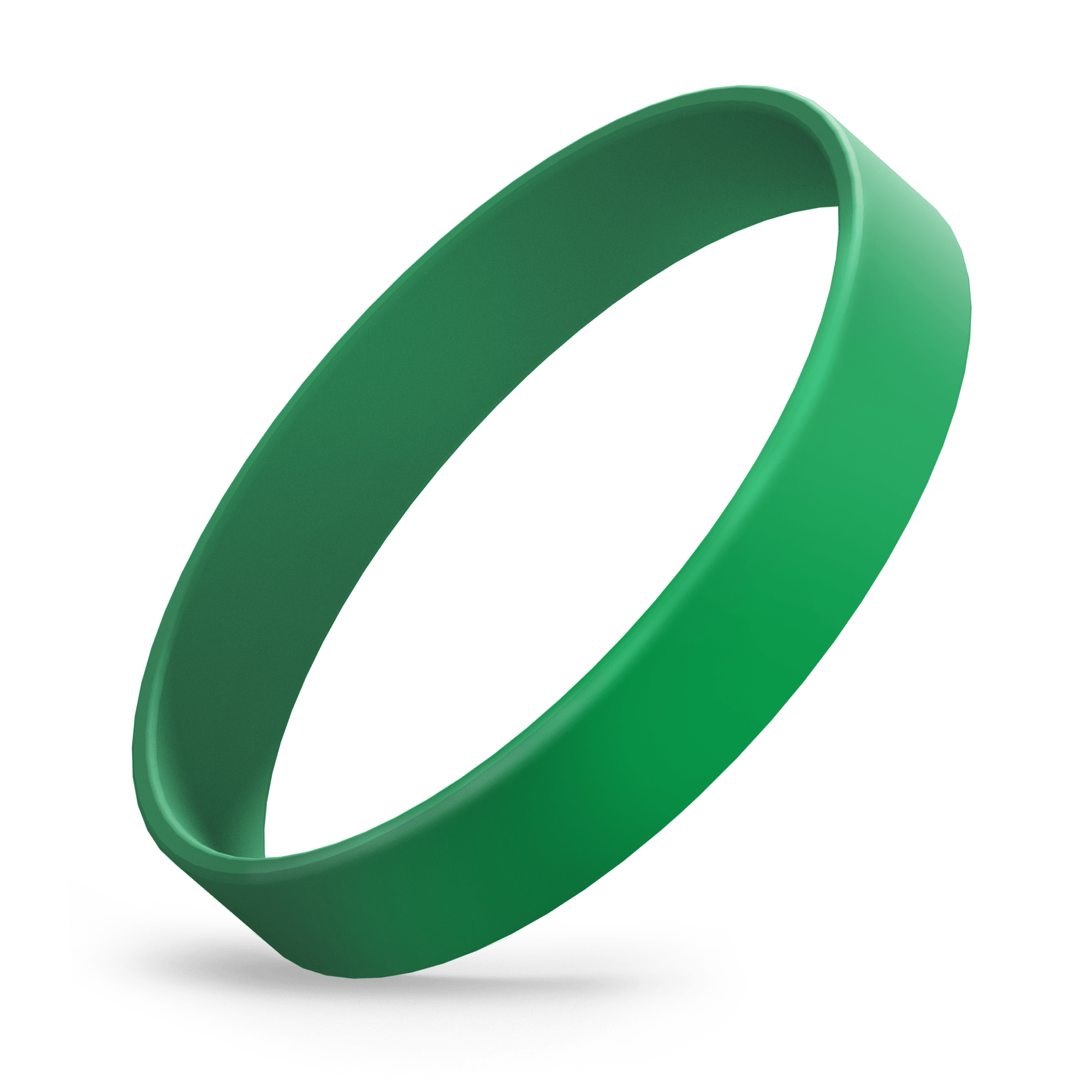 Custom Printed (Green) Silicone Wristbands - Rubber Bracelets