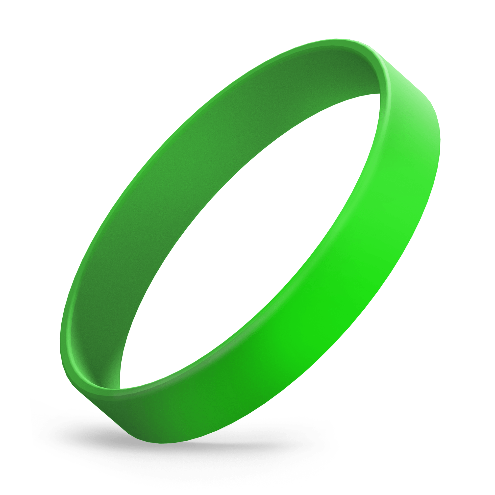 Custom Debossed (Lime Green) Silicone Wristbands - Rubber Bracelets