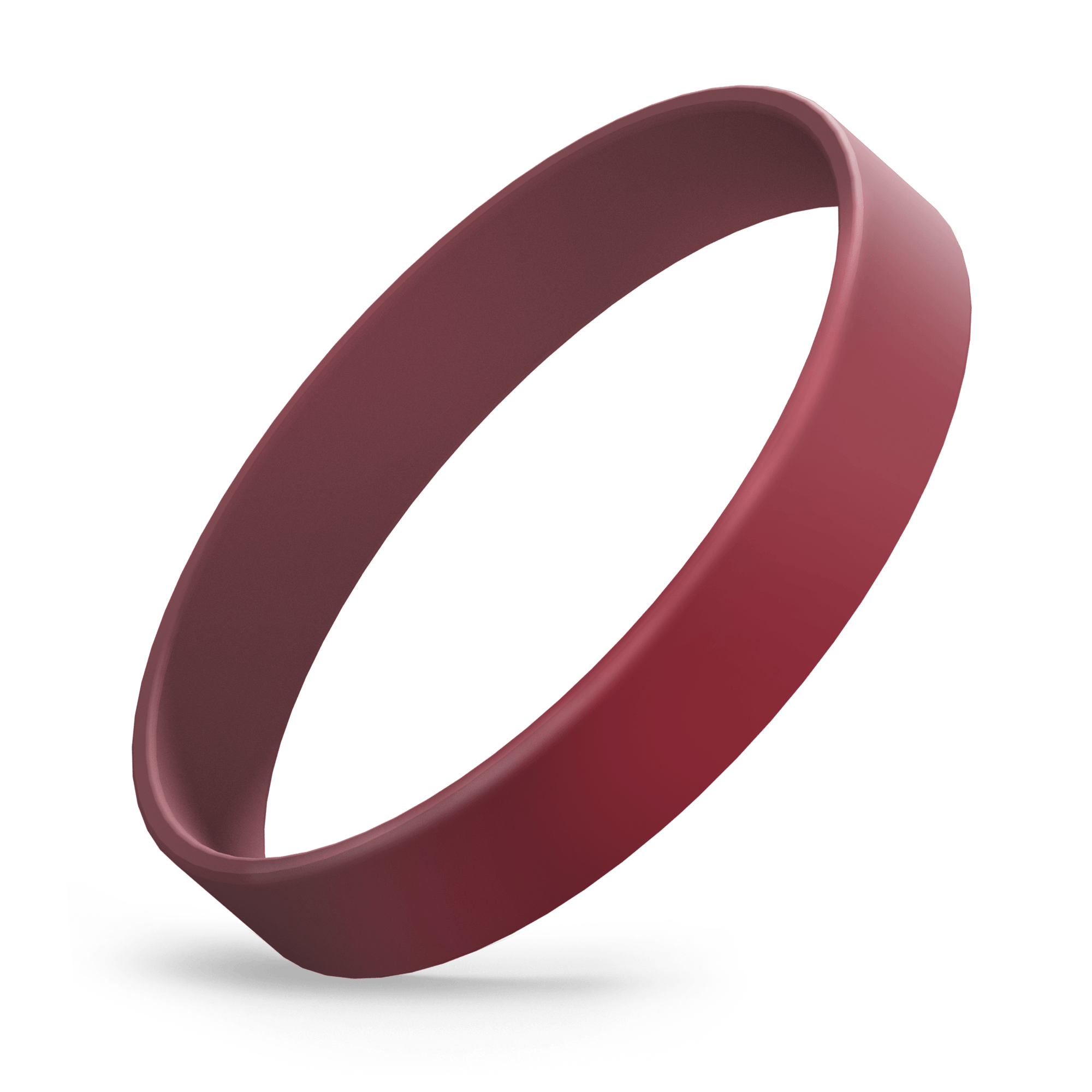 Custom Ink Injected (Maroon) Silicone Wristbands - Rubber Bracelets by Wristband Resources