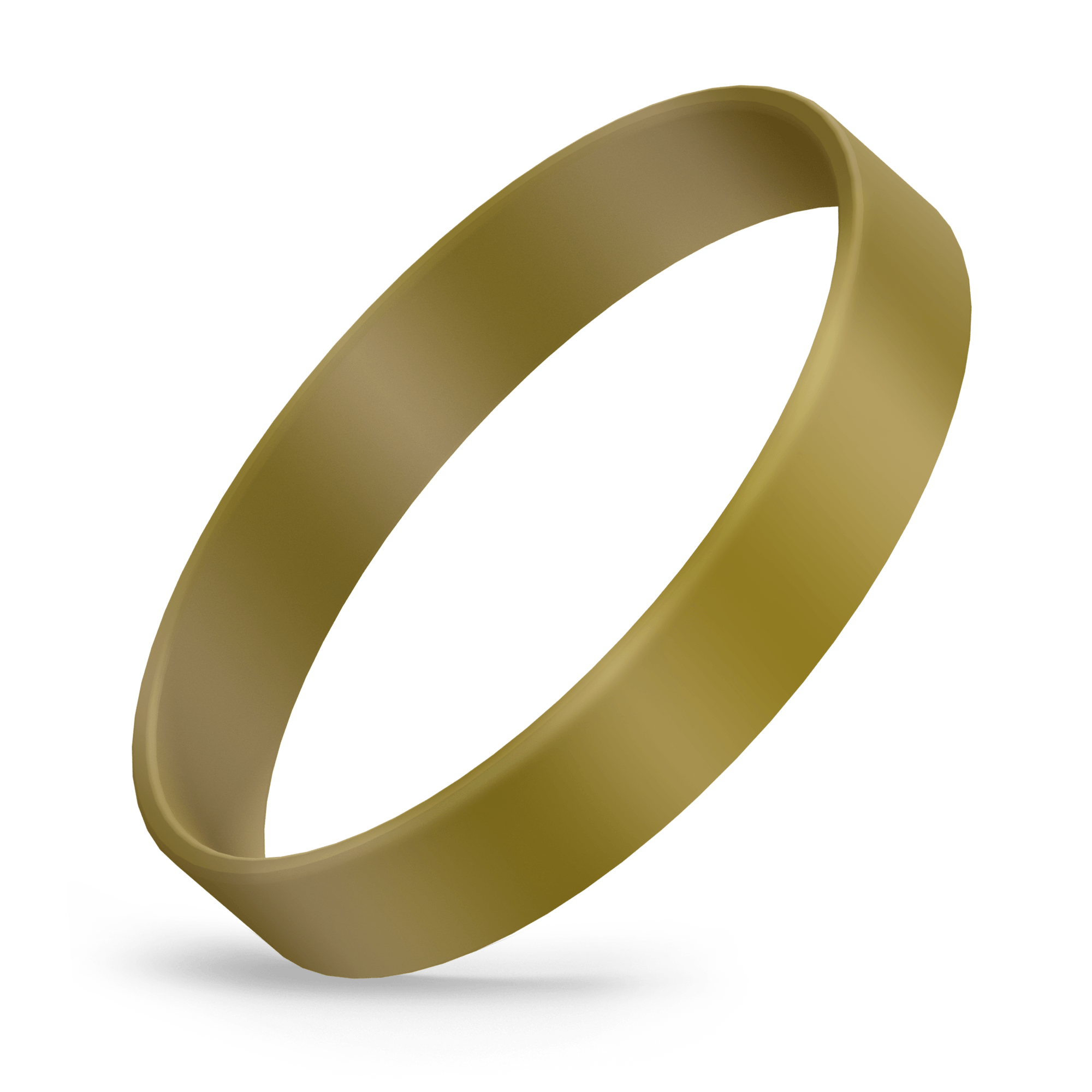 Custom Debossed (Metallic Gold) Silicone Wristbands - Rubber Bracelets