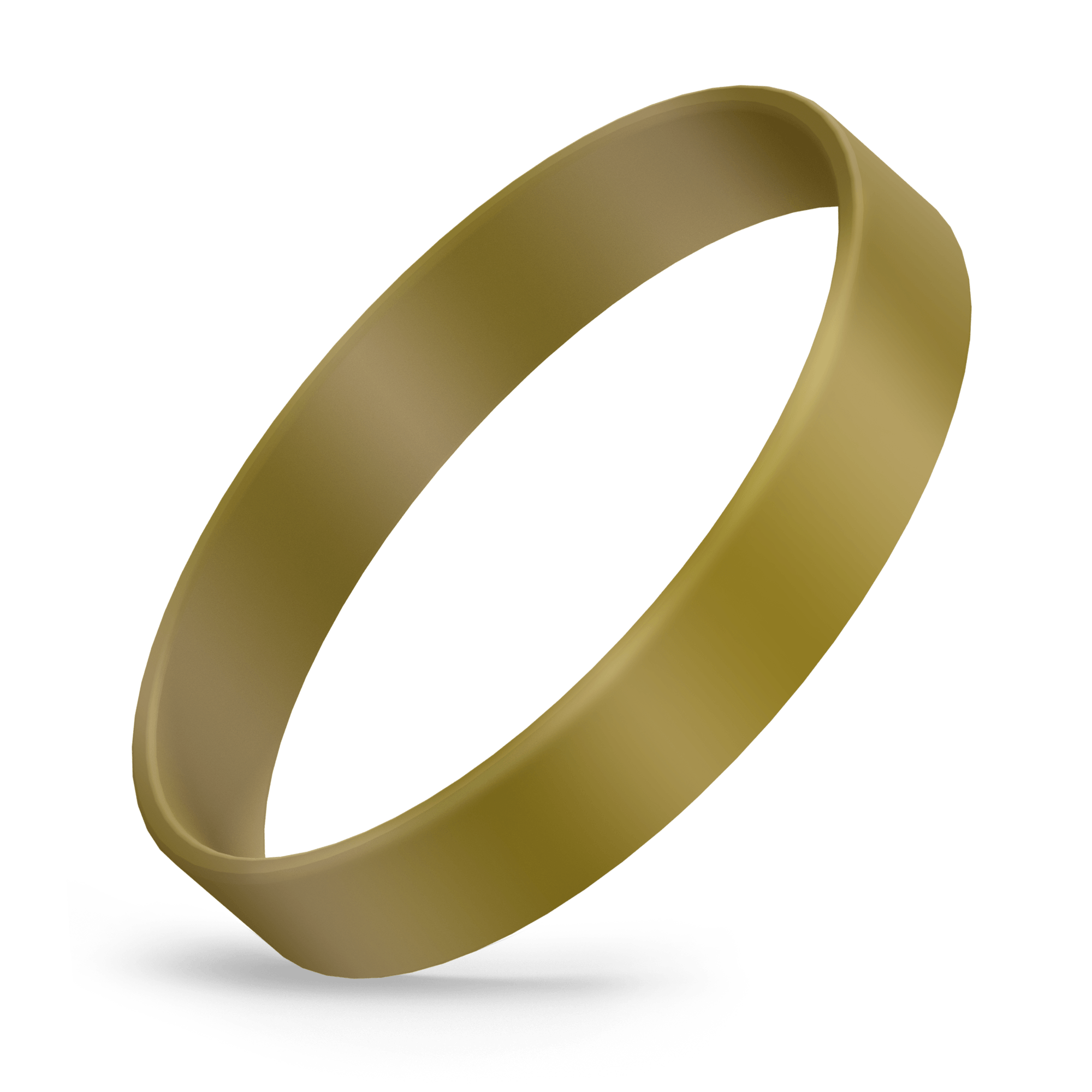 Custom Printed (Metallic Gold) Silicone Wristbands - Rubber Bracelets by Wristband Resources