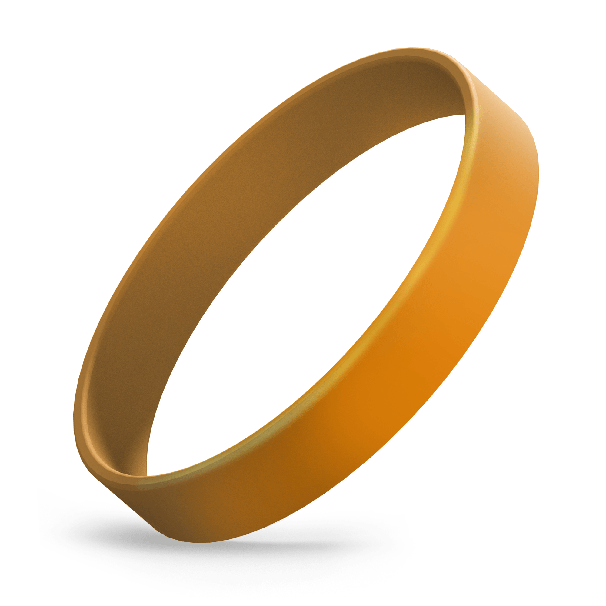 Custom Embossed Printed (Orange) Silicone Wristbands - Rubber Bracelets by Wristband Resources