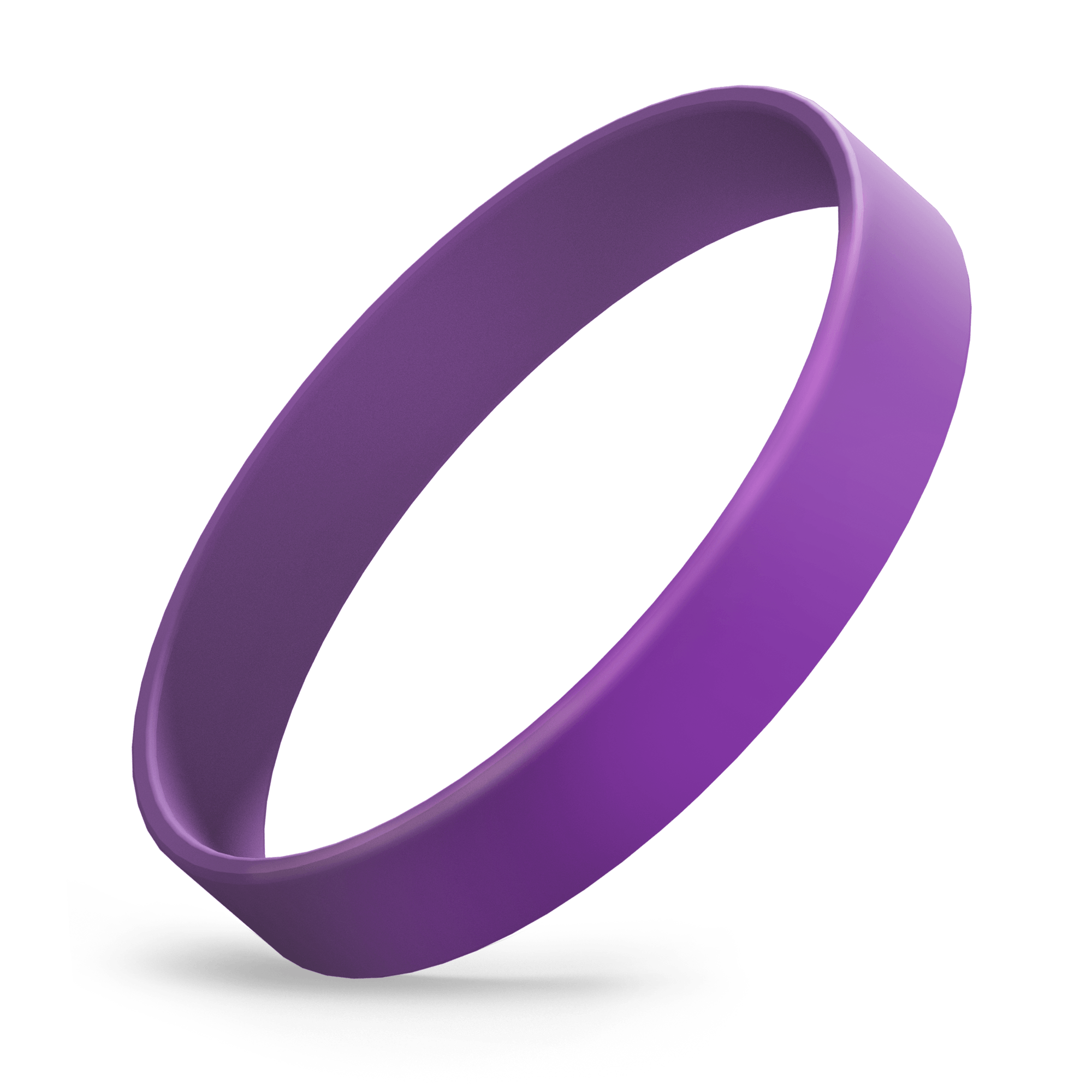 Custom Printed (Purple) Silicone Wristbands - Rubber Bracelets