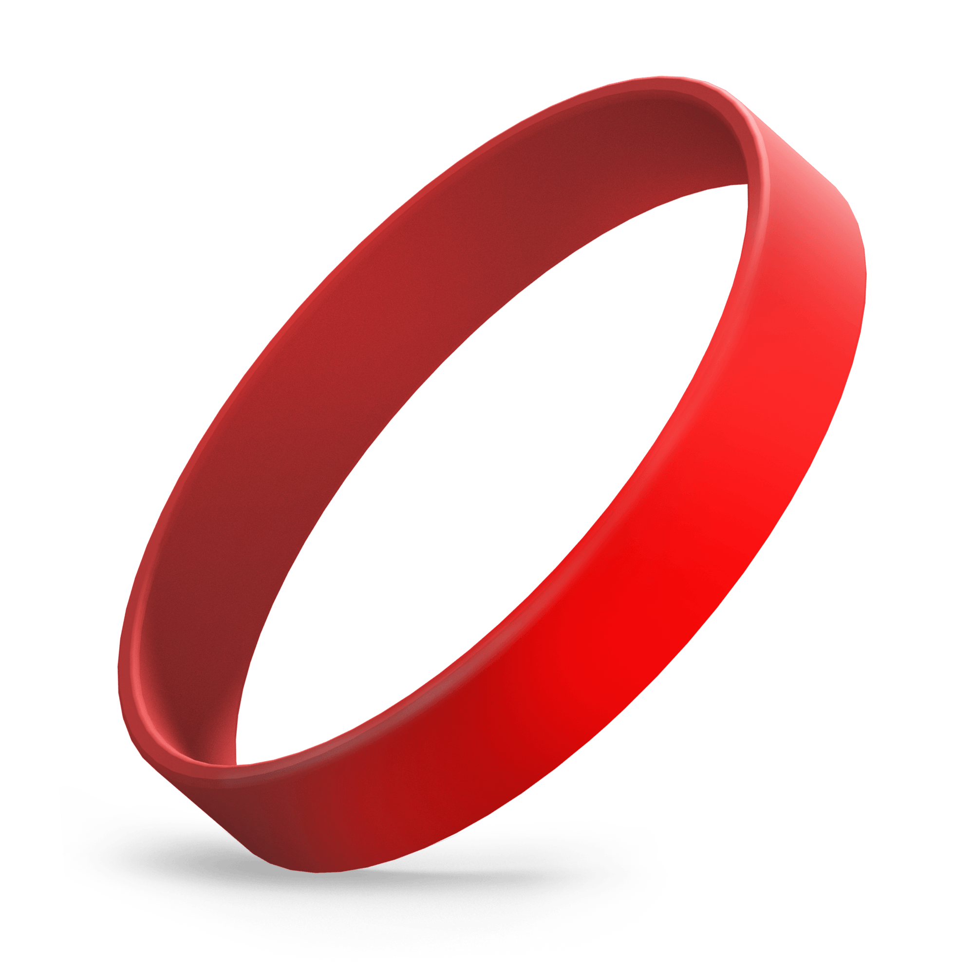 Custom Debossed (Red) Silicone Wristbands - Rubber Bracelets by Wristband Resources