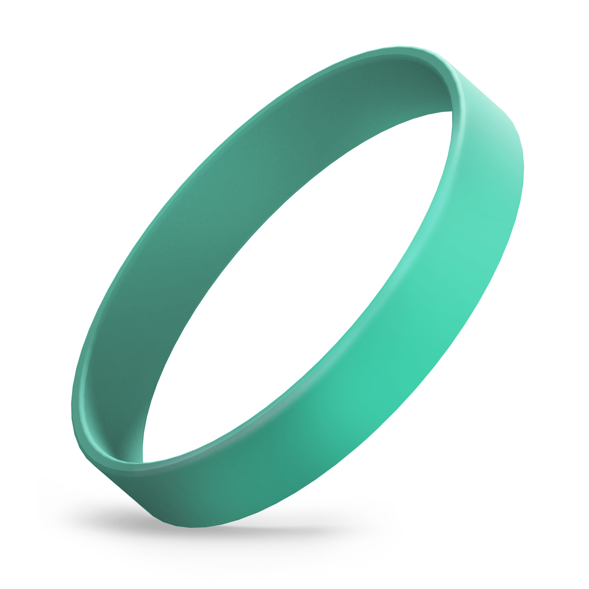 Custom Printed (Seafoam Green) Silicone Wristbands - Rubber Bracelets by Wristband Resources