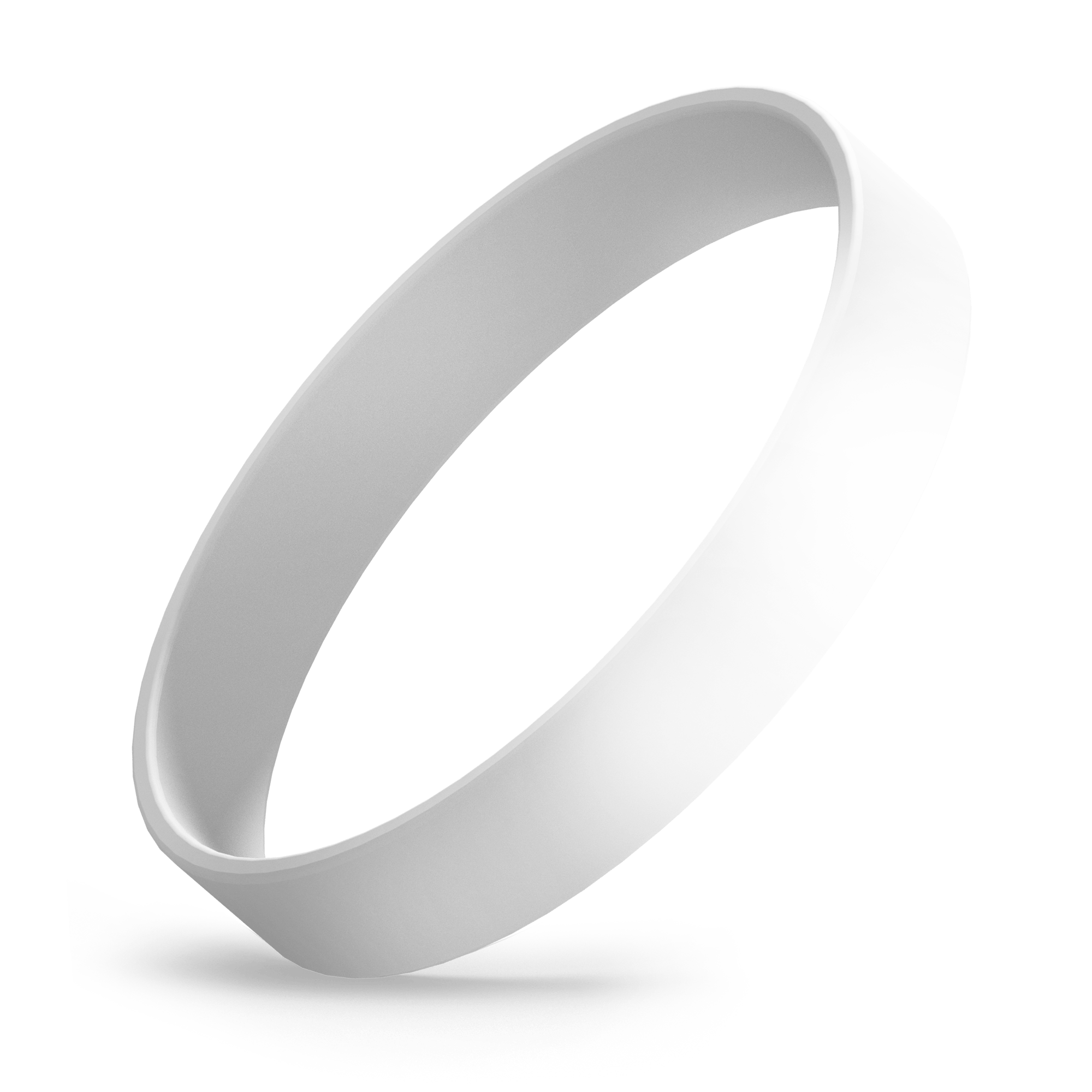 Custom Printed (White) Silicone Wristbands - Rubber Bracelets