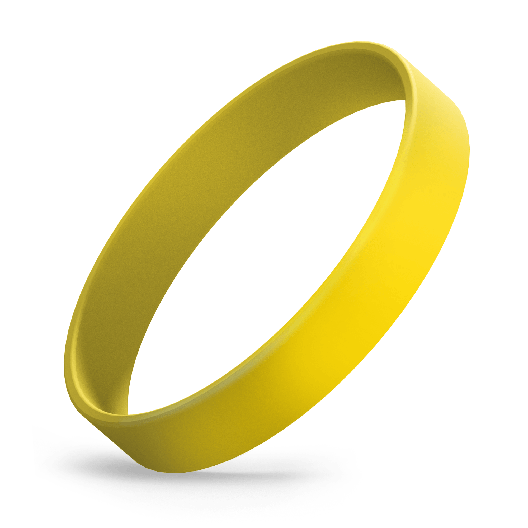 Custom Printed (Yellow Gold) Silicone Wristbands - Rubber Bracelets by Wristband Resources