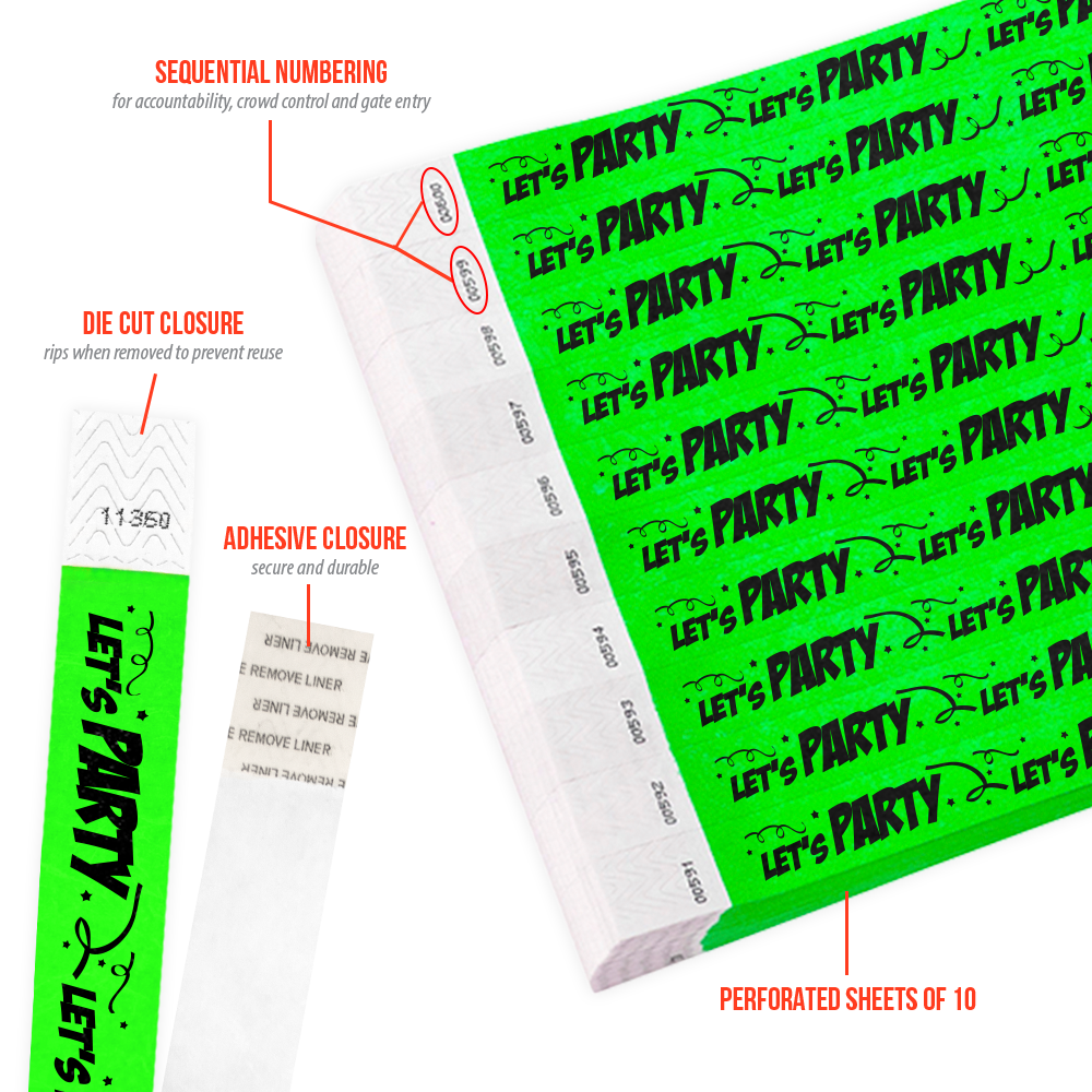 Download Custom Tyvek Wristbands