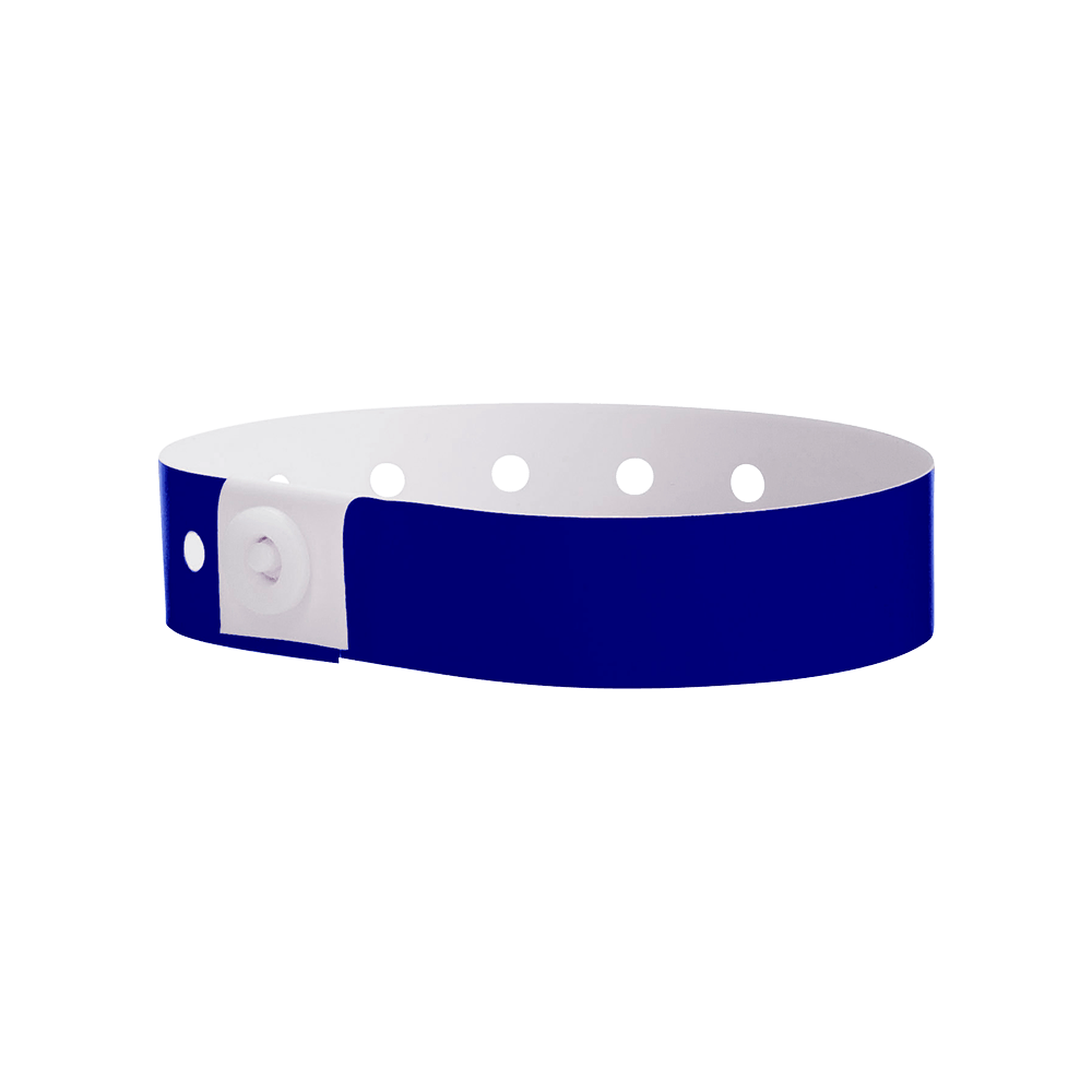 Custom Plastic Regular Navy Blue - Plastic Bracelets For Events by Wristband Resources