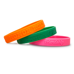 Embossed Silicone Wristbands