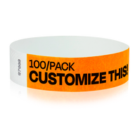 Custom Solid Color Tyvek® Wristbands (100/Pack)