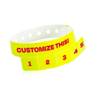 Custom 5-Tab Tear-Off Vinyl Wristbands