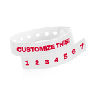 Custom Regular Cash Tag - 7 Tab Vinyl Wristbands