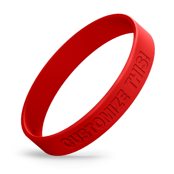 Rush Debossed - Custom Adult Silicone Wristbands