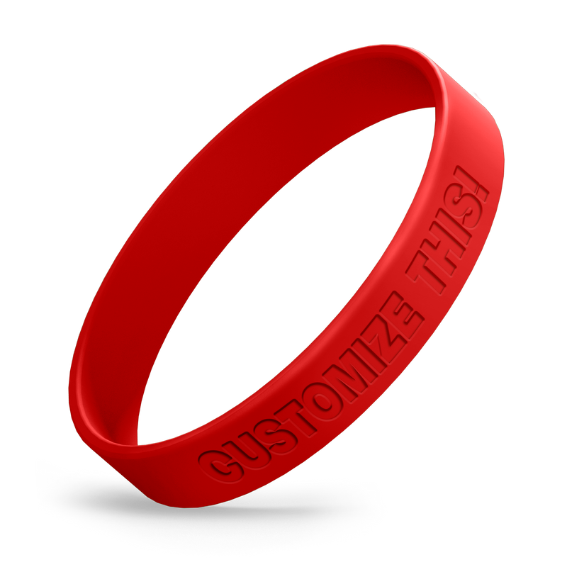 Rush Debossed - Custom Adult Silicone Wristbands