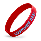 Embossed Printed - Custom Adult Silicone Wristbands