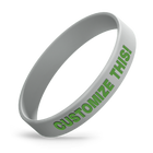 Embossed Printed - Custom Adult Silicone Wristbands