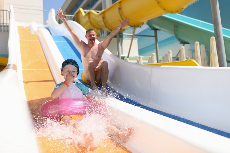 Fun at a waterpark using wristbands.