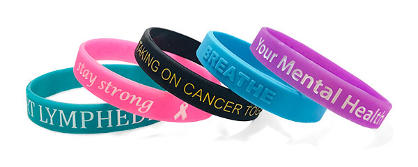 Charitable causes can benefit from using silicone wristbands