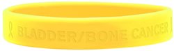 Yellow bone/bladder cancer silicone wristbands