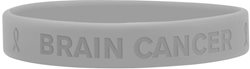 Grey brain cancer silicone wristband