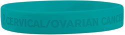 Teal cervical/ovarian cancer silicone wristband