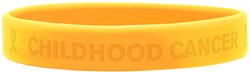Goldenrod childhood cancer silicone wristband