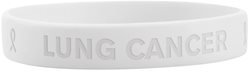 White lung cancer silicone wristband