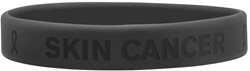 Black skin cancer silicone wristband