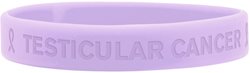 Lavender testicular cancer silicone wristband