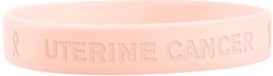 Peach uterine cancer silicone wristband