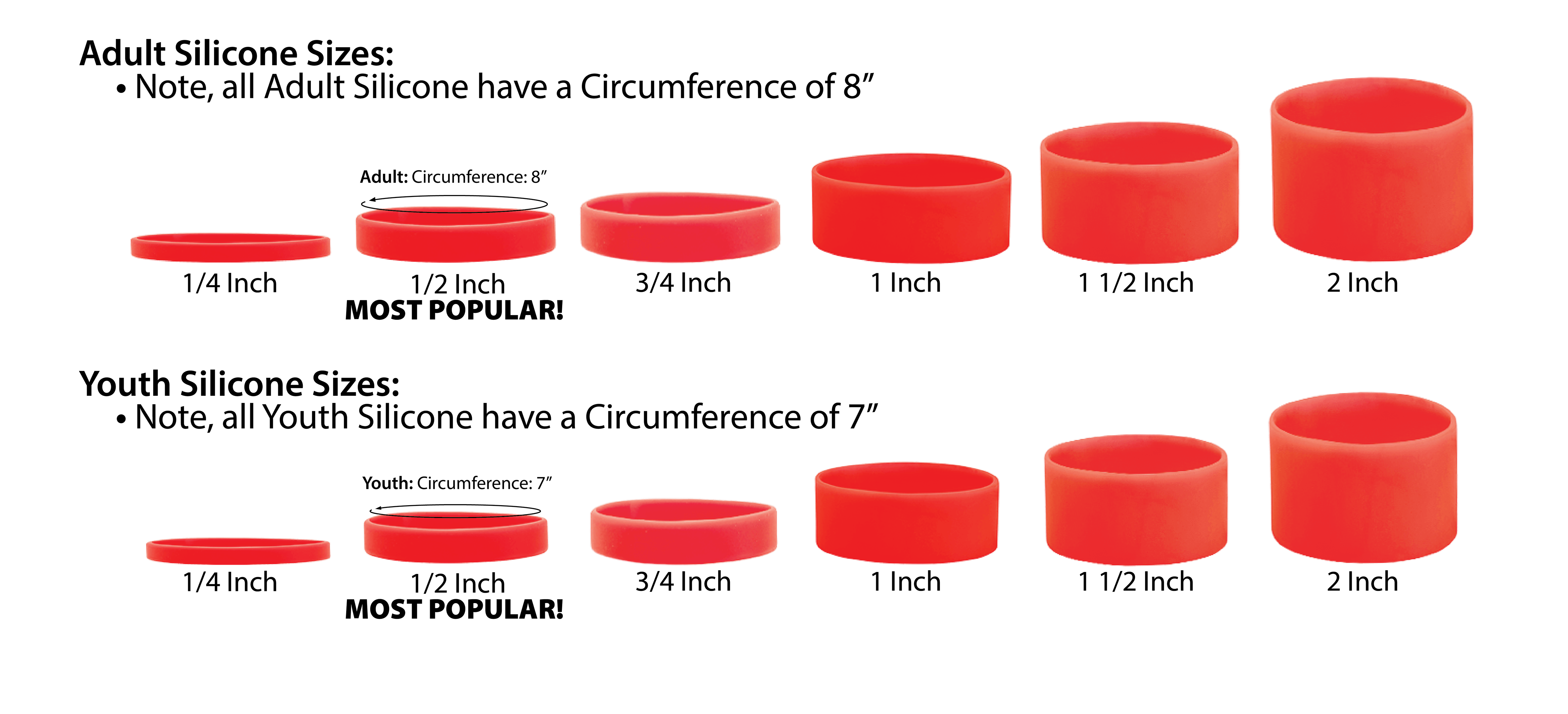 100% Silicone BandsCUSTOM SIZE,COLOR 500 WRISTBANDS 