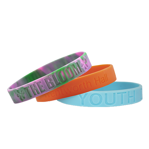 Promotional Custom 1/2 Inch Printed Swirl Silicone Wristbands | Everything  Promo