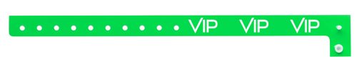 Green VIP Plastic Wristband