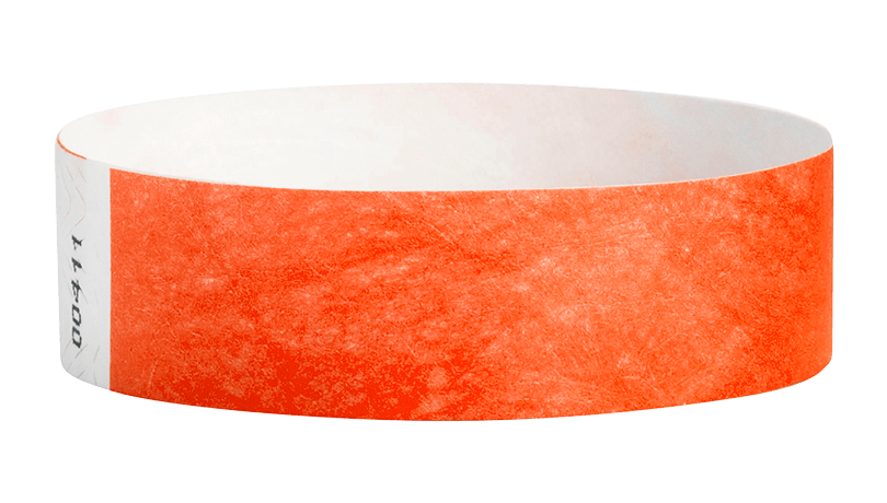 Custom Tyvek 3/4 inch Coral Red Wristbands