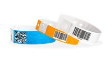 Barcode and variable data wristbands