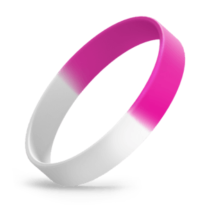 White / Hot Pink Segmented