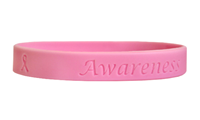 Light Pink Awareness Silicone Wristband