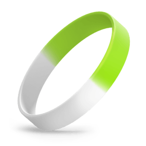 White / Lime Green Segmented