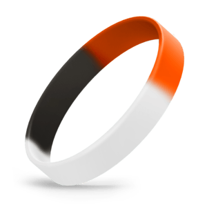 Black / White / Orange Segmented