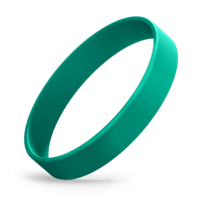 Solid Color Green - Blank Rubber Wristband - Adult 8