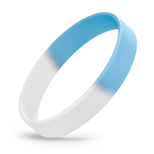 White / Light Blue Segmented