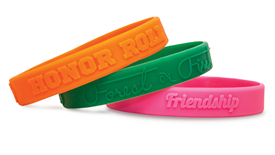 Embossed Silicone Wristbands