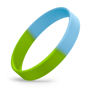 Light Blue / Lime Green Segmented