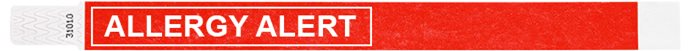 Allergy Alert Tyvek Wristband